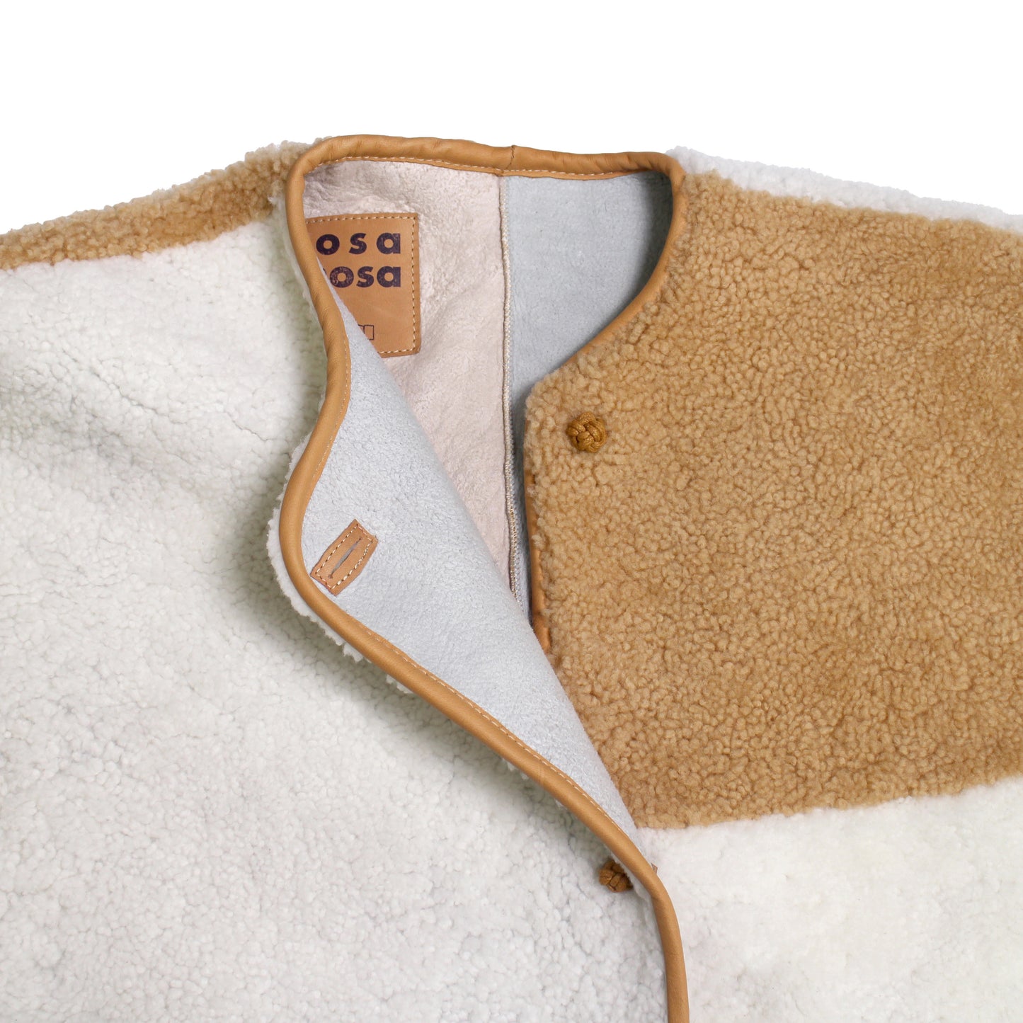 Gilet Vest ASTRA + Reversible Shearling Vest + Natural Lila
