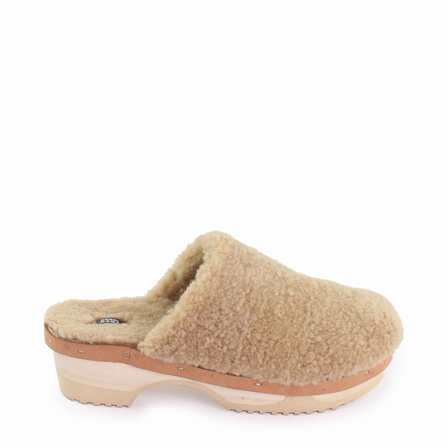 PANTO FULLY + Shearling Clog Shoes + Miele