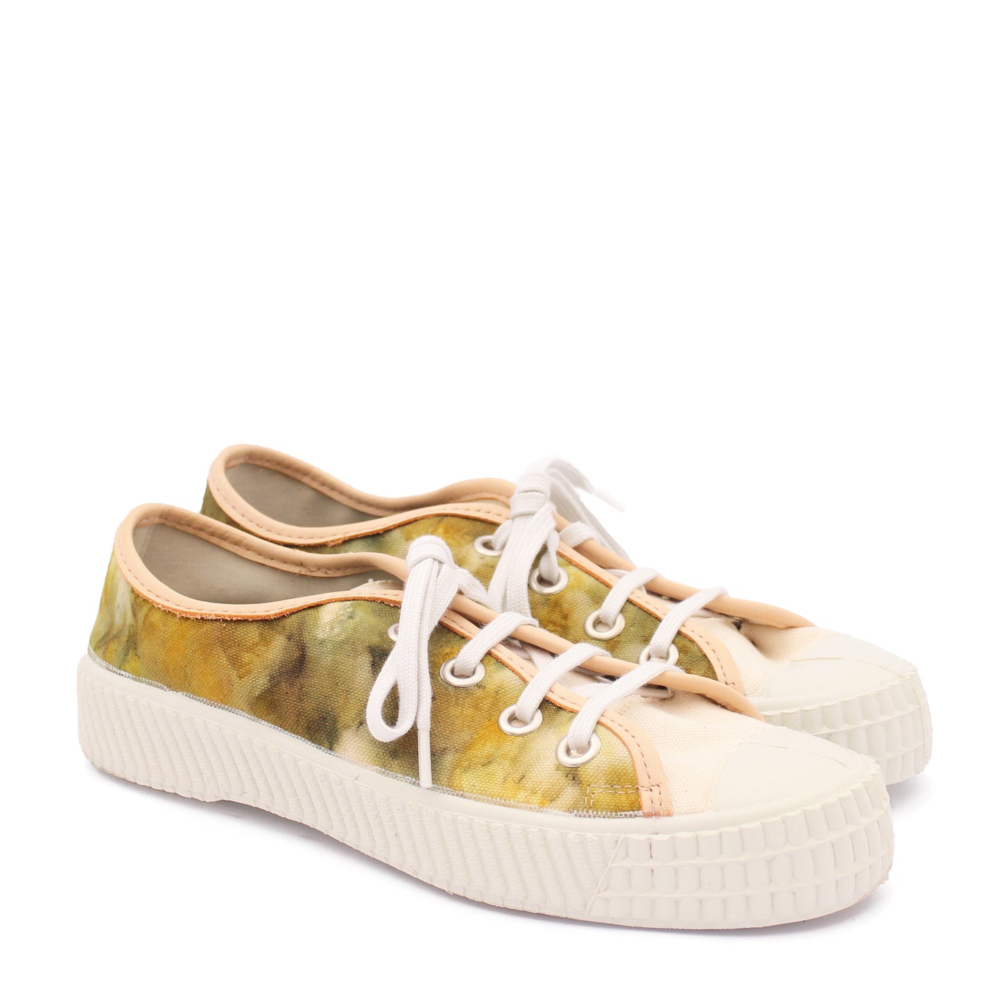 MILAN CANVAS + Low Canvas Sneakers + Eco Print Kaki Camou