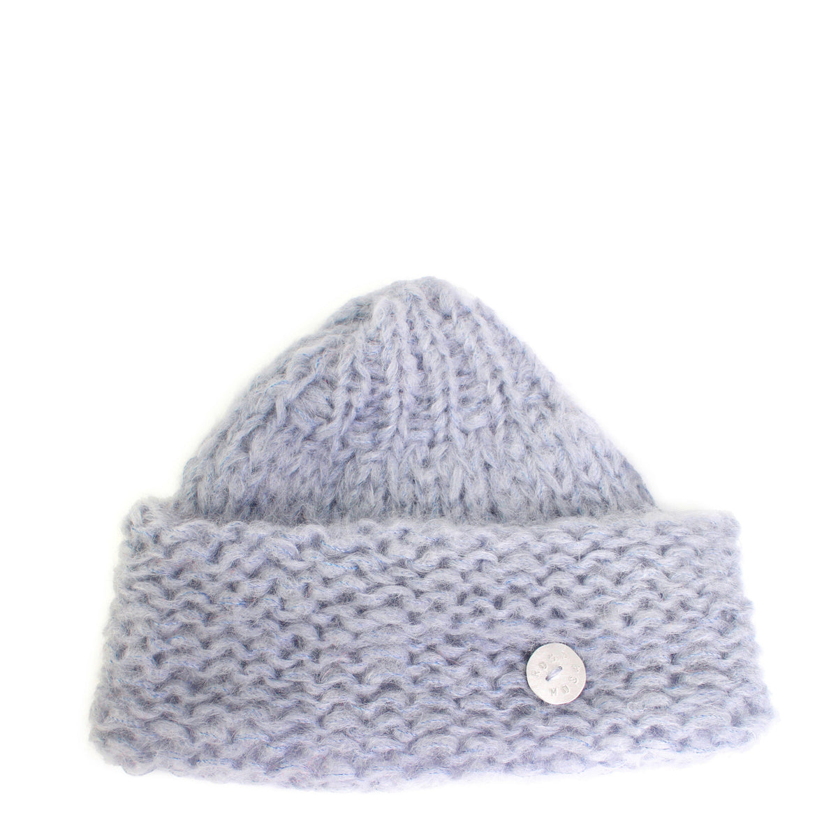 TURBAN BEANIE + Hand-knit Beanie Hat + Jean Blue