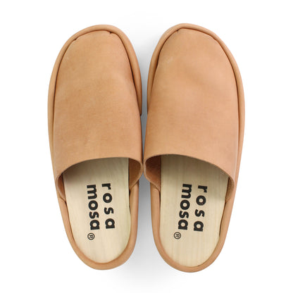BOAT + Leather Clog Shoes + Beige