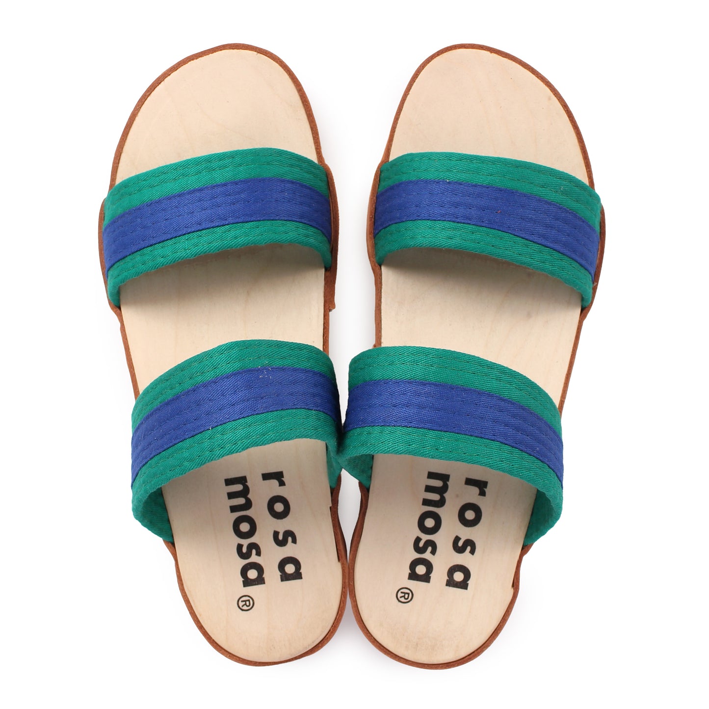 DONAU JUDO + Cotton Clog Sandals + Blue Green