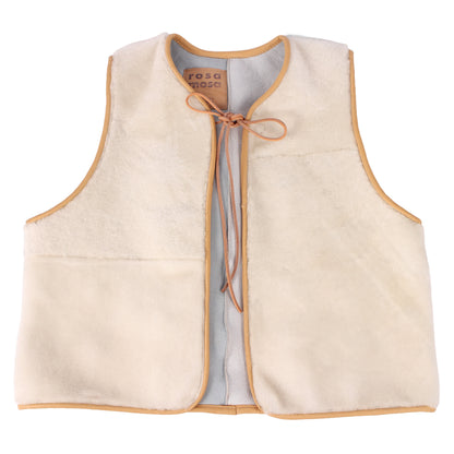 Gilet Vest ERIS + Reversible Shearling Vest + Bianco Skyblue