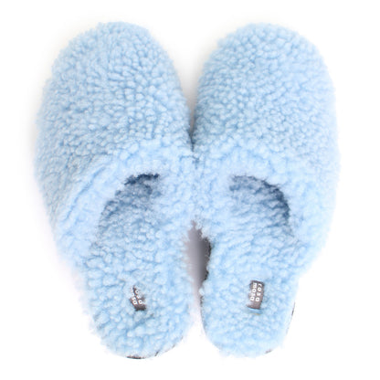 ROCCO FULLY + Shearling Dark Clogs + Ice Blue