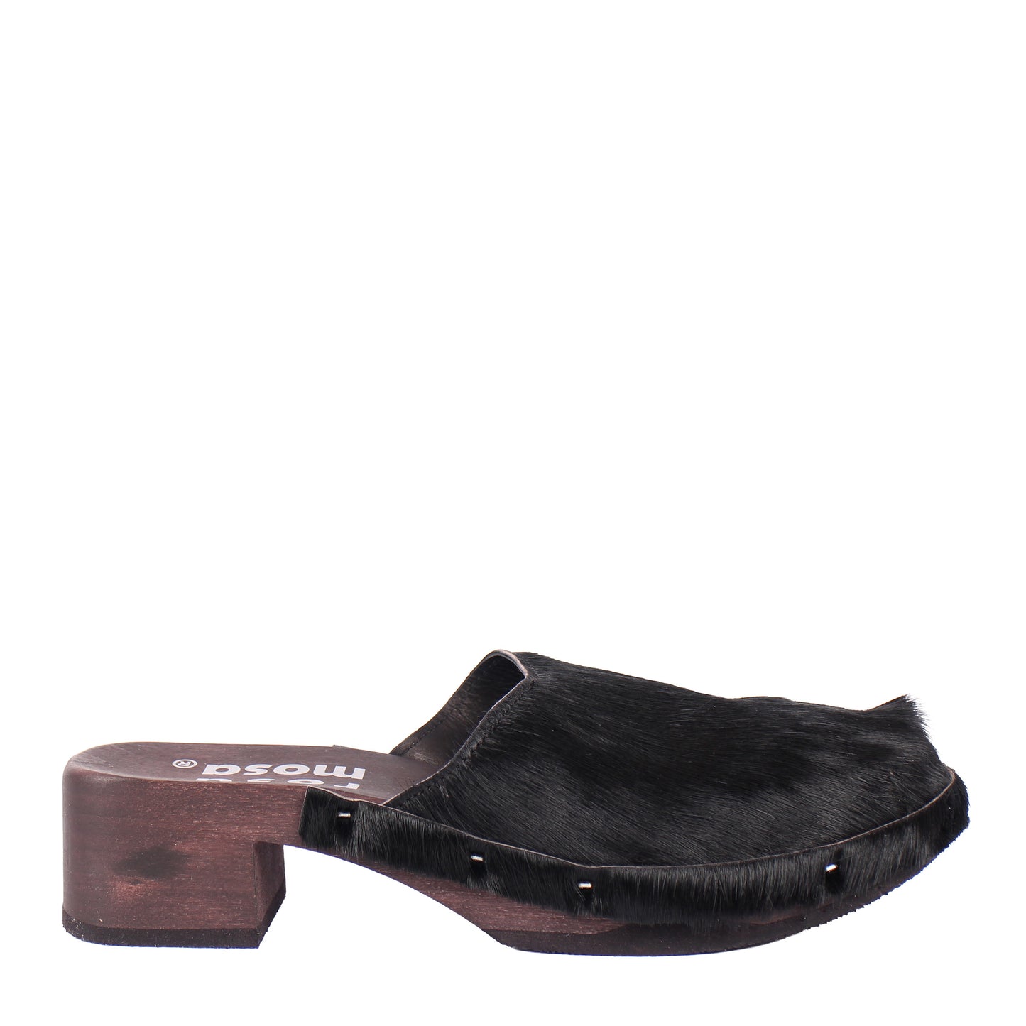 ROCCO GEO + Mucca Leather Clog Shoes + All Black
