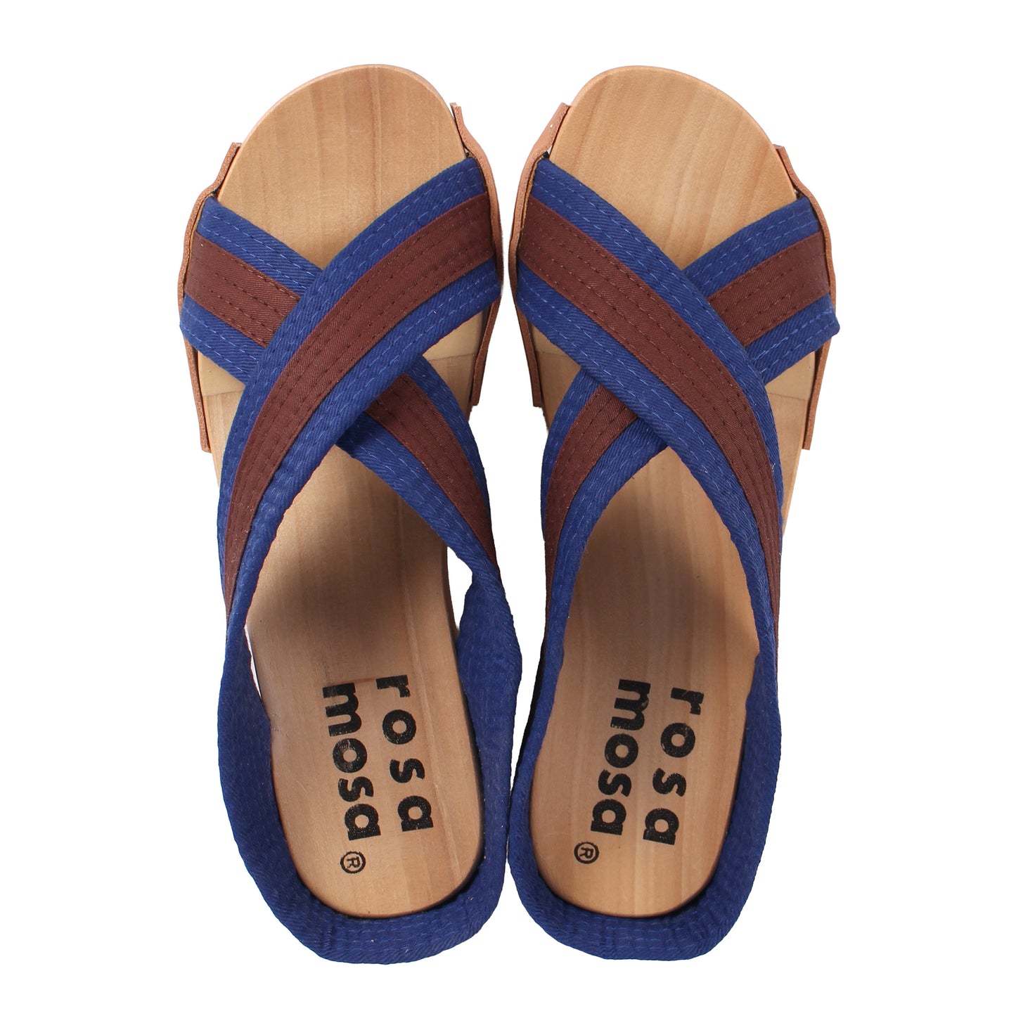 ROCCO JUDO X + Cotton Clog Sandals + Blue Brown