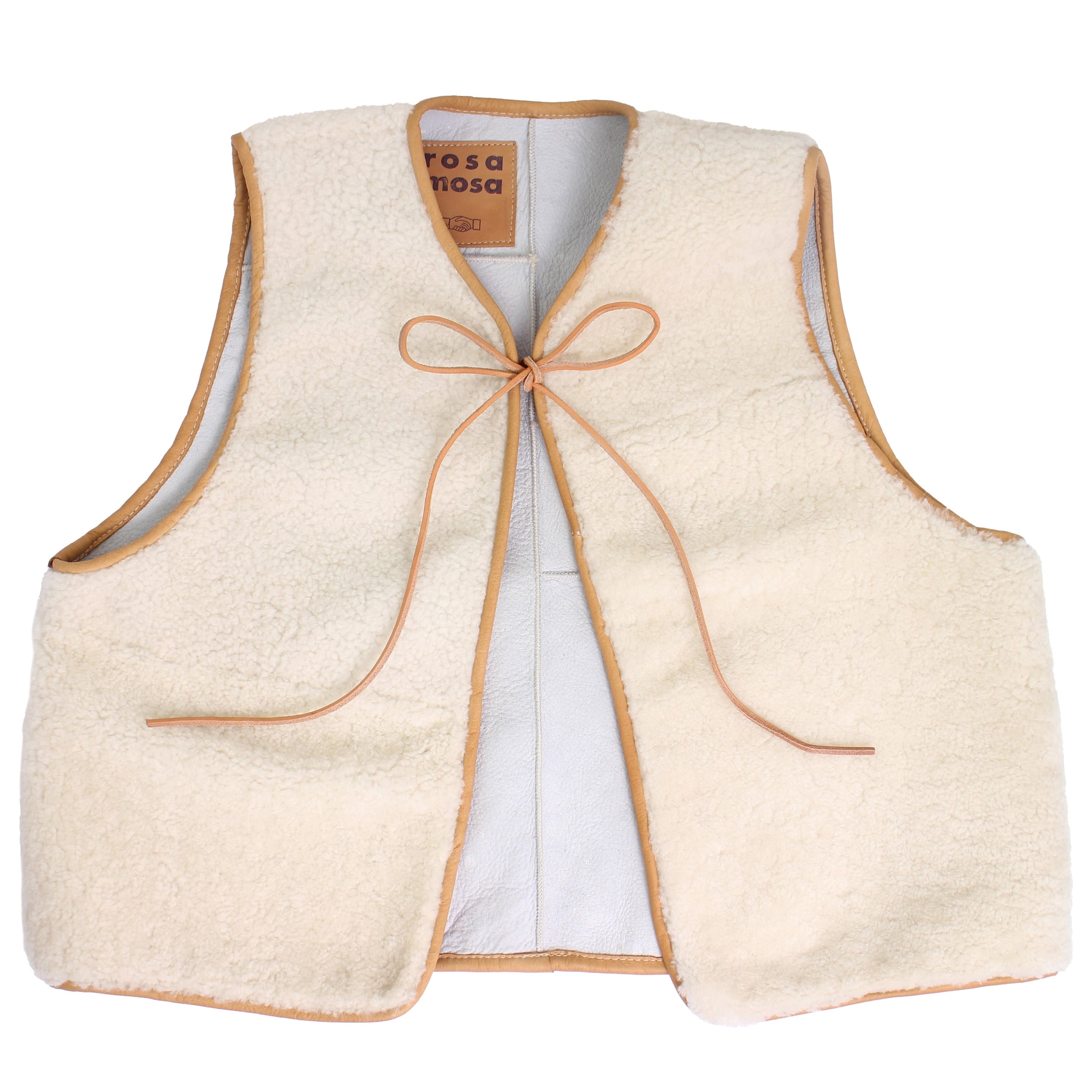 Gilet Vest PATCHWORK + Reversible Shearling Vest + All Natural