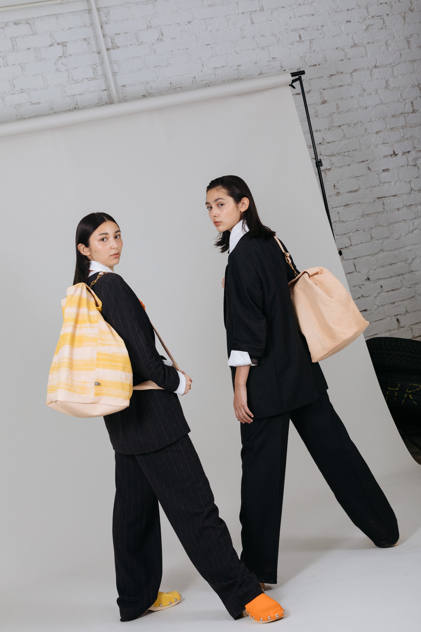 SAILING BIG BAG + Leather Sailing Bag + Powder Beige YELLOW
