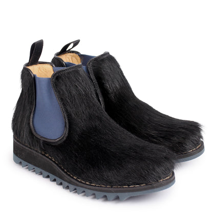 SIDE GORE BOOTS + Navy Mucca
