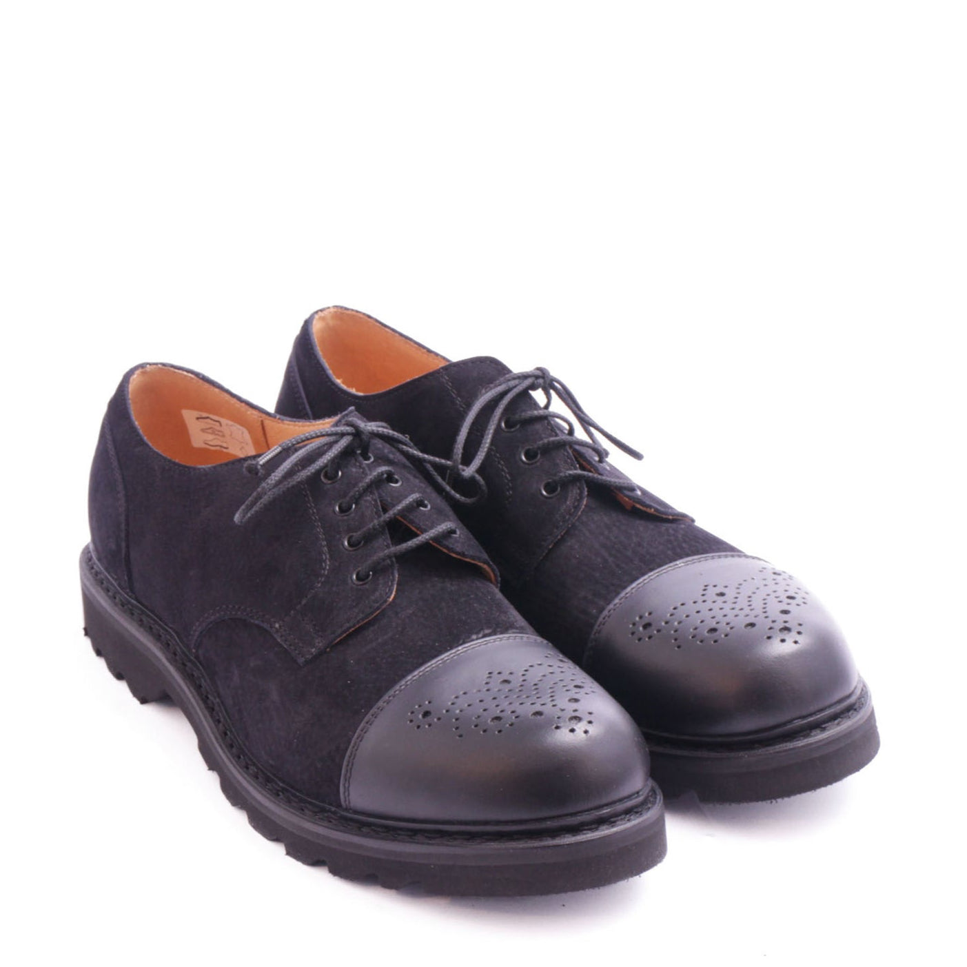 Black Derby lace-up shoes