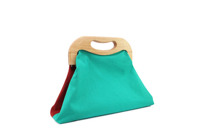 ANGOLO BAG Canvas + Turquoise / Bordeaux