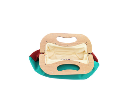ANGOLO BAG Canvas + Turquoise / Bordeaux
