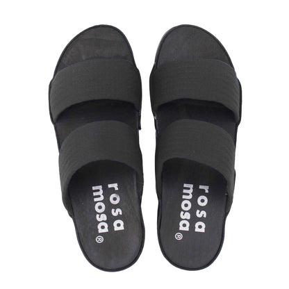 DONAU JUDO + Cotton Dark Clog Sandals + Black