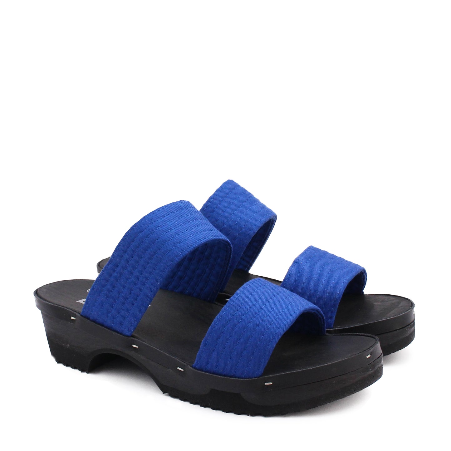 DONAU JUDO + Cotton Dark Clog Sandals + Cobalt Blue
