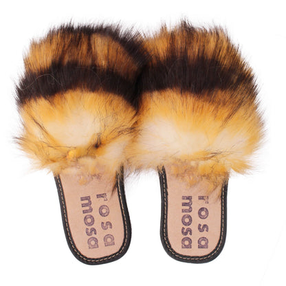 Faux Fur Slippers + Foxy