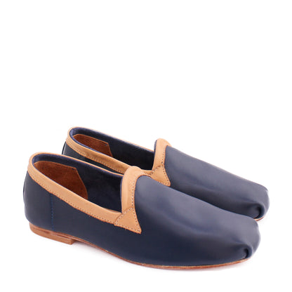 KARRÉ + Leather Slip-on Shoes + Navy