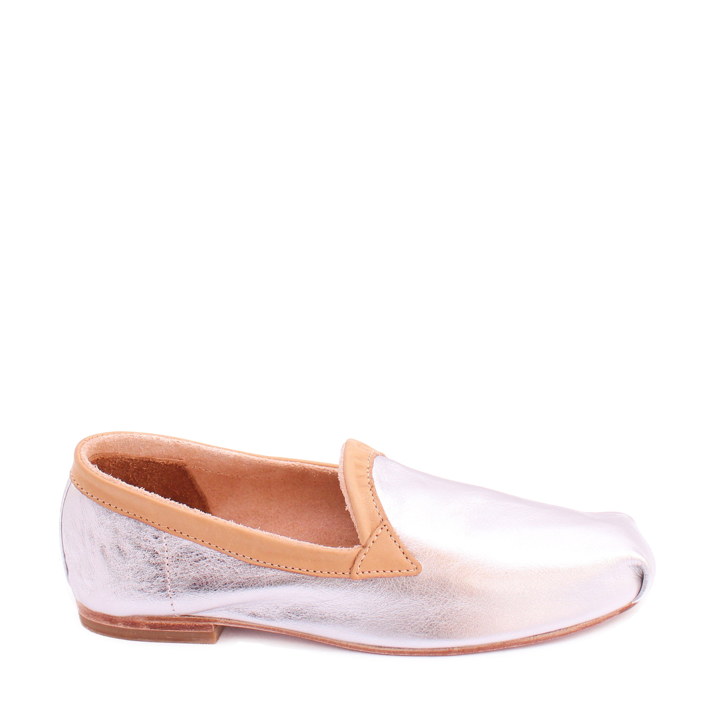 KARRÉ Metallic + Leather Slip-on Shoes + Silver