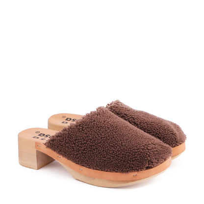 ROCCO CURLY + Shearling Clogs + Teddy