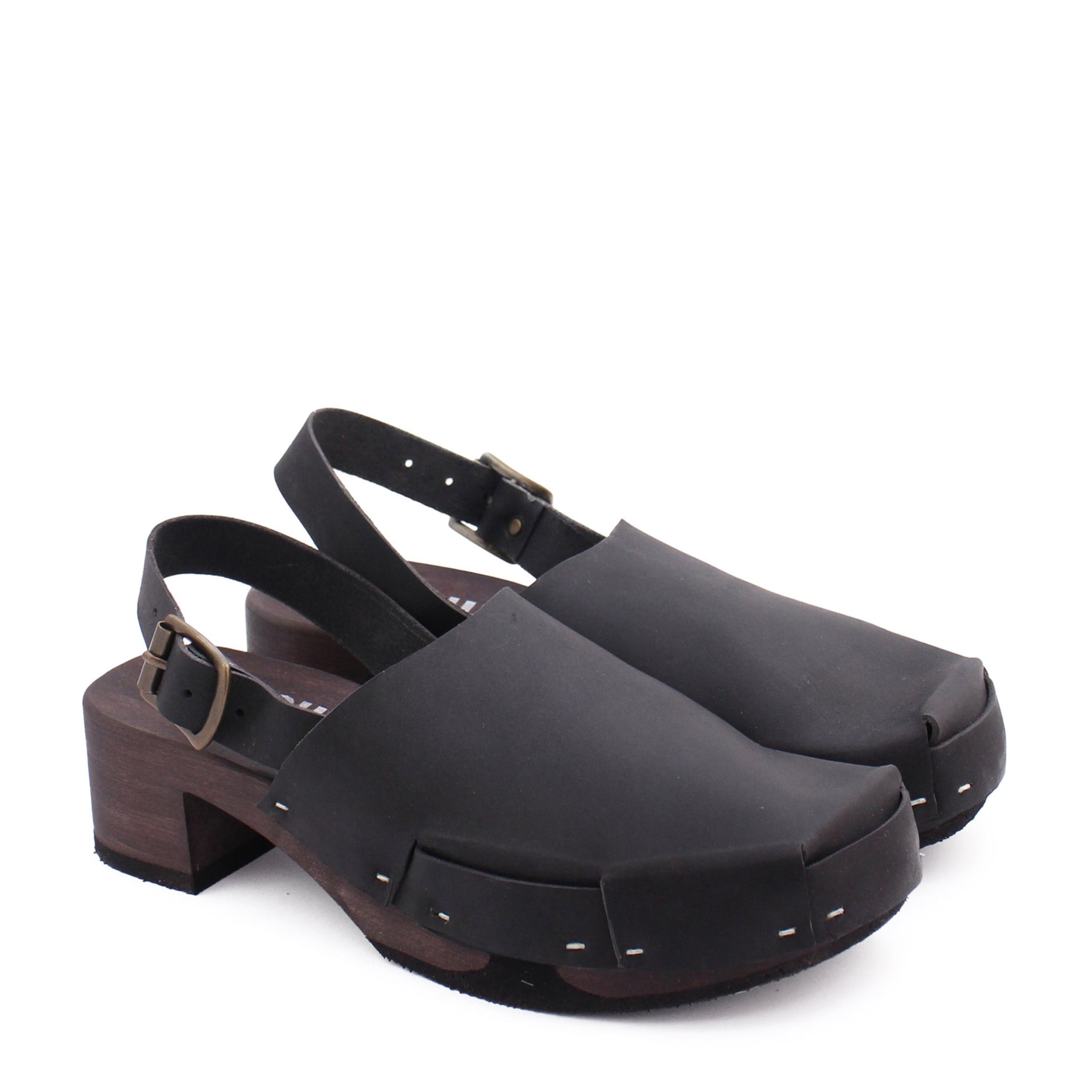 ROCCO NOMAD STRAP + Leather Strap Dark Clogs + Black