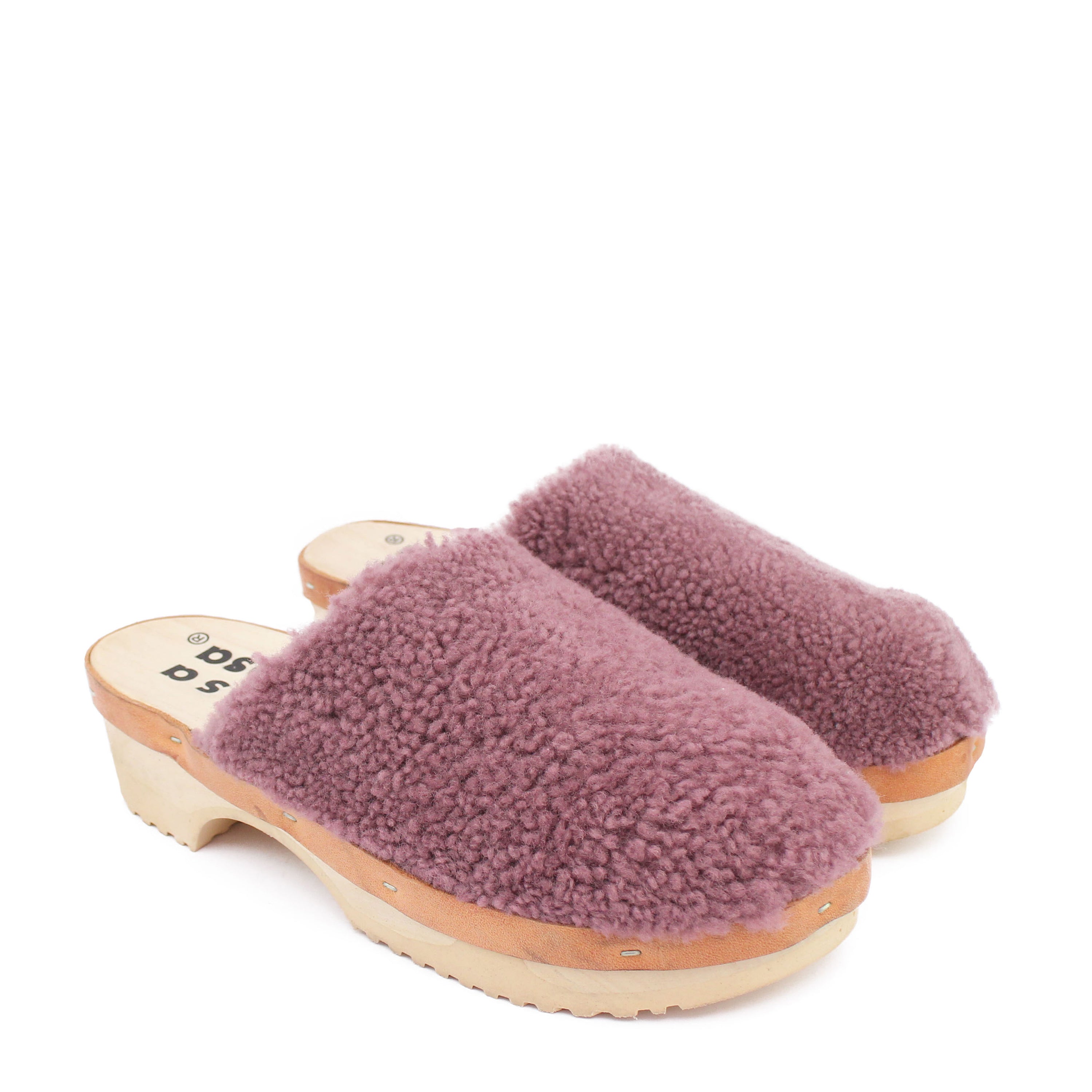 PANTO CURLY+ Shearling Clog Shoes + Lila